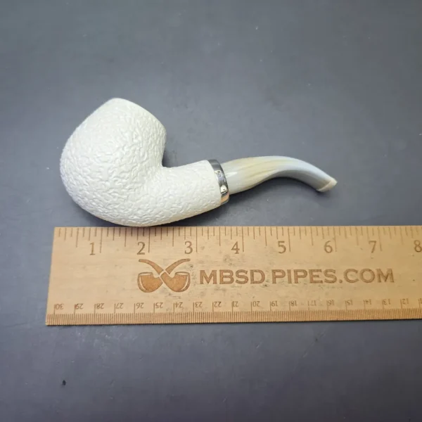 MBSD Meerschaum Silver Rusticated Reverse Calabash Brandy (New) - Image 11