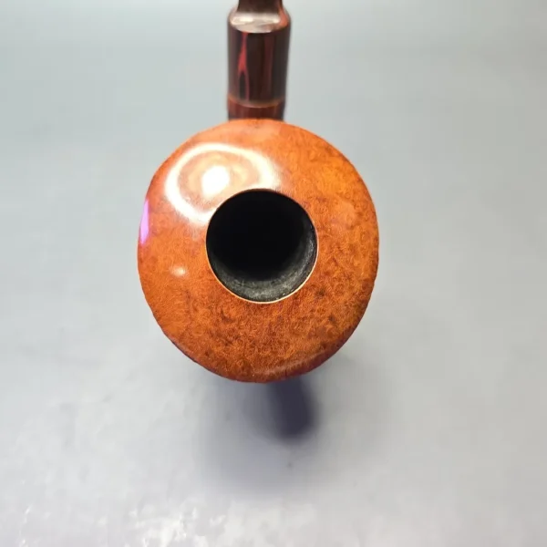 Jirsa "The Best Briar" 1 Magnum Partially Sandblasted Calabash with Brass (Estate) - Image 6