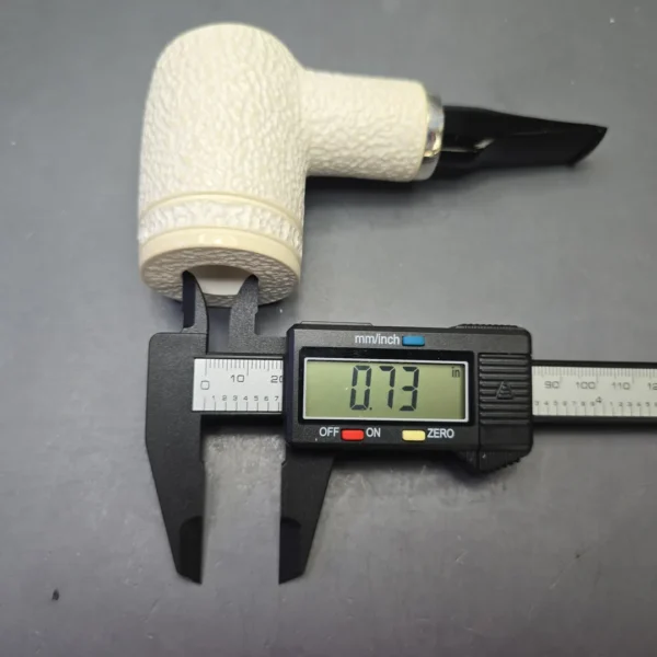 MBSD Meerschaum Silver Rusticated Reverse Calabash Poker (New) - Image 12