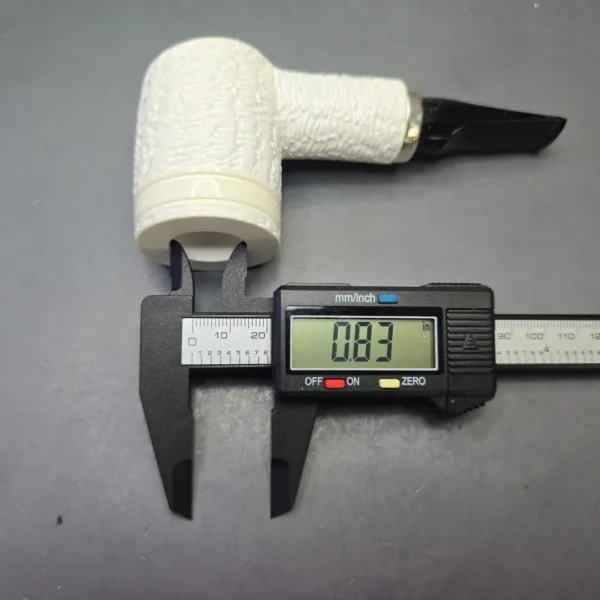 MBSD Meerschaum Silver Rusticated Reverse Calabash Poker (New) - Image 12