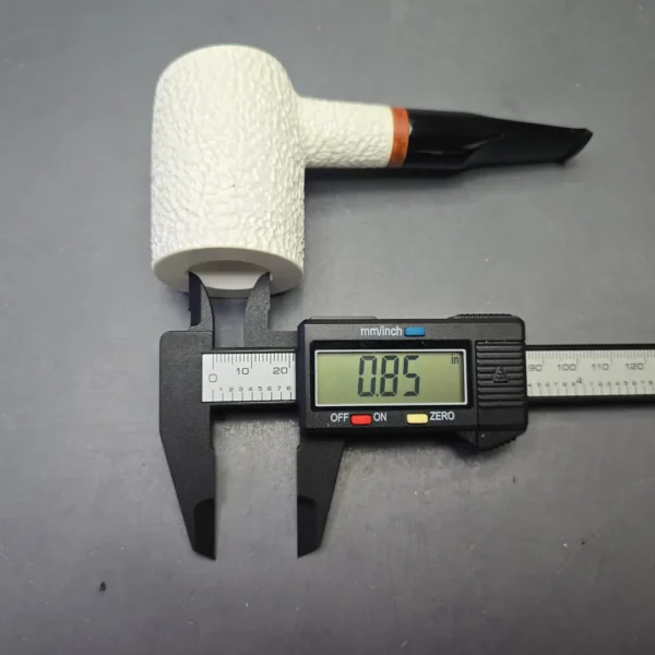 MBSD Meerschaum Deluxe Rusticated Poker with Briar-Mortise (New) - Image 12