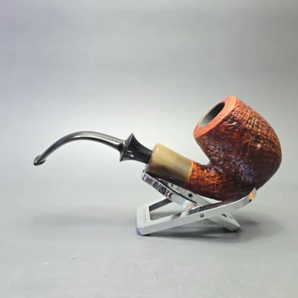 Savinelli Nonpareil 9614 Sandblasted Oom Paul with Horn (Estate) - Image 4