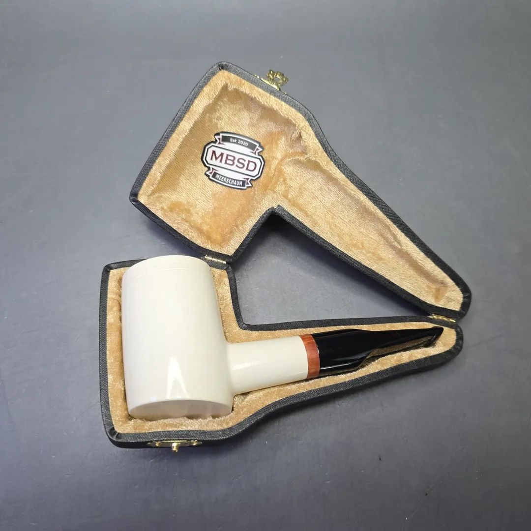 MBSD Meerschaum Deluxe Smooth Poker with Briar-Mortise (New) - Image 2
