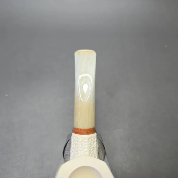 MBSD Meerschaum Deluxe Rusticated Paneled Volcano with Briar-Mortise (New) - Image 10
