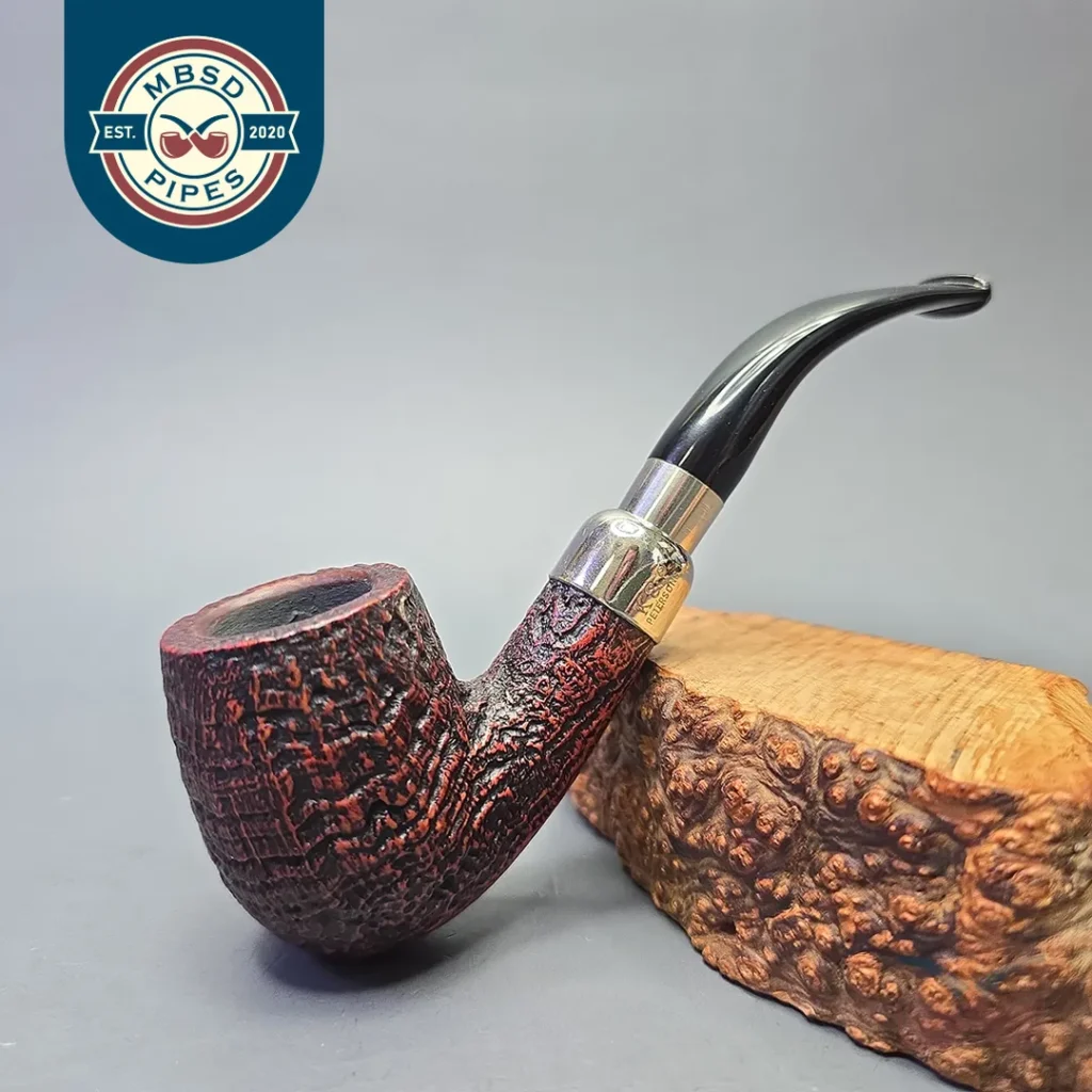 Peterson Nickel Mounted Spigot Sandblasted 69 Bent Billiard (Estate)