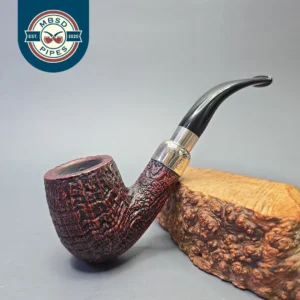 Peterson Nickel Mounted Spigot Sandblasted 69 Bent Billiard (Estate)