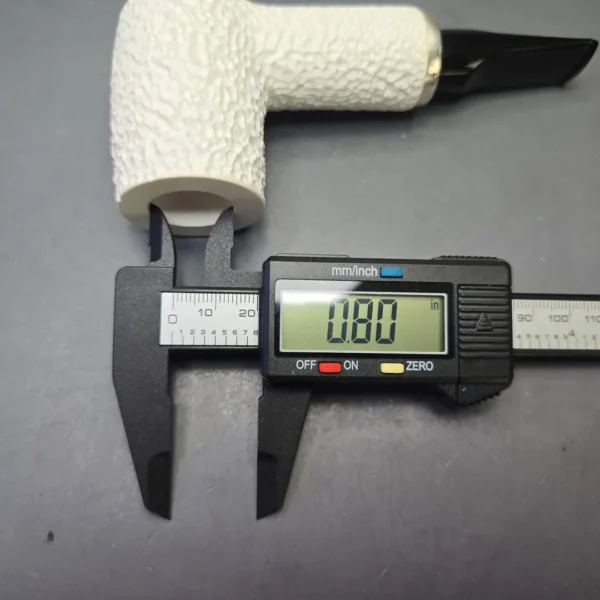 MBSD Meerschaum Silver Reverse Calabash Rusticated (New) - Image 12