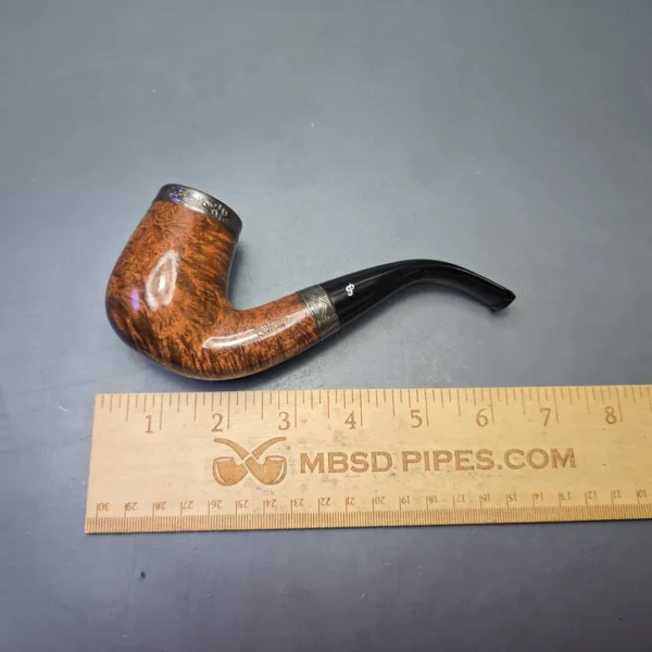 Peterson 2008 Pipe of the Year Smooth Bent Billiard with Silver (Unsmoked Estate) - Image 12