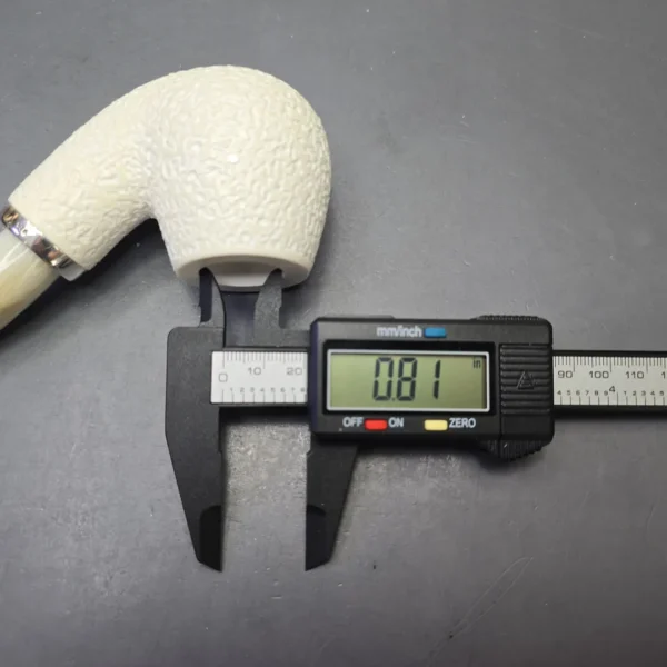 MBSD Meerschaum Silver Rusticated Reverse Calabash Brandy (New) - Image 12
