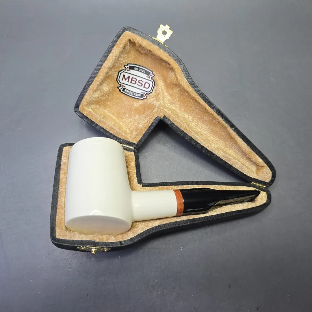 MBSD Meerschaum Deluxe Smooth Poker with Briar-Mortise (New) - Image 2
