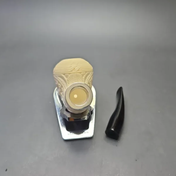 MBSD Meerschaum Silver Floral Carved Reverse Calabash Rhodesian (New) - Image 12