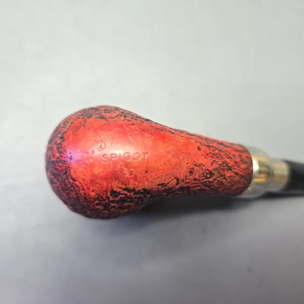 Peterson Nickel Mounted Spigot Sandblasted 69 Bent Billiard (Estate) - Image 10