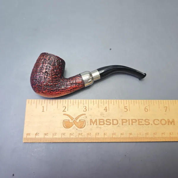 Peterson Nickel Mounted Spigot Sandblasted 69 Bent Billiard (Estate) - Image 12