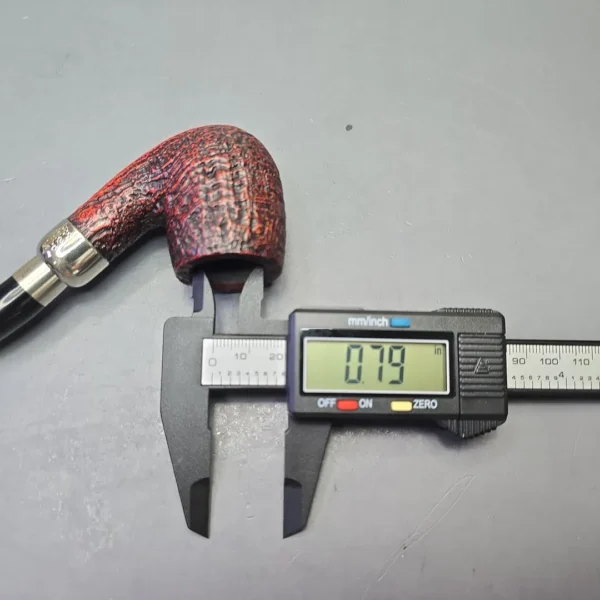 Peterson Nickel Mounted Spigot Sandblasted 69 Bent Billiard (Estate) - Image 13