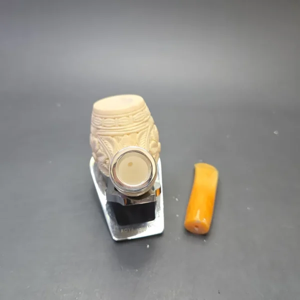 MBSD Meerschaum Silver Floral Carved Reverse Calabash Brandy (New) - Image 13