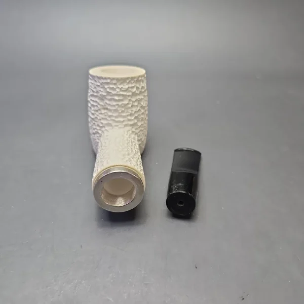 MBSD Meerschaum Silver Reverse Calabash Rusticated (New) - Image 13