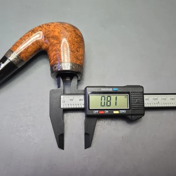 Peterson 2008 Pipe of the Year Smooth Bent Billiard with Silver (Unsmoked Estate) - Image 13