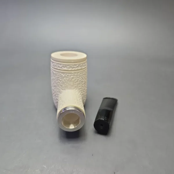 MBSD Meerschaum Silver Rusticated Reverse Calabash Poker (New) - Image 13