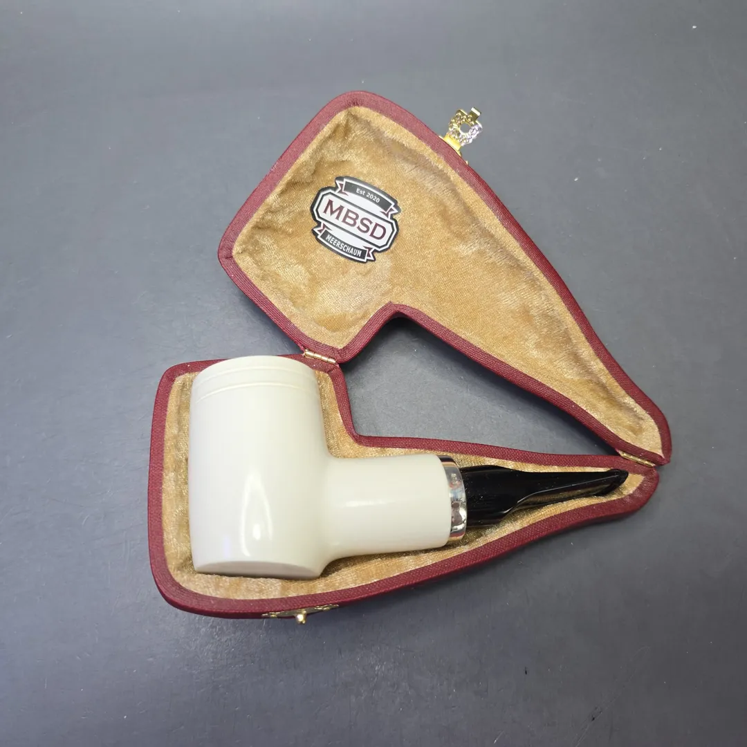 MBSD Meerschaum Silver Smooth Reverse Calabash Poker (New) - Image 2