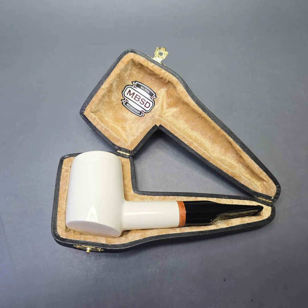 MBSD Meerschaum Deluxe Smooth Poker with Briar-Mortise (New) - Image 2