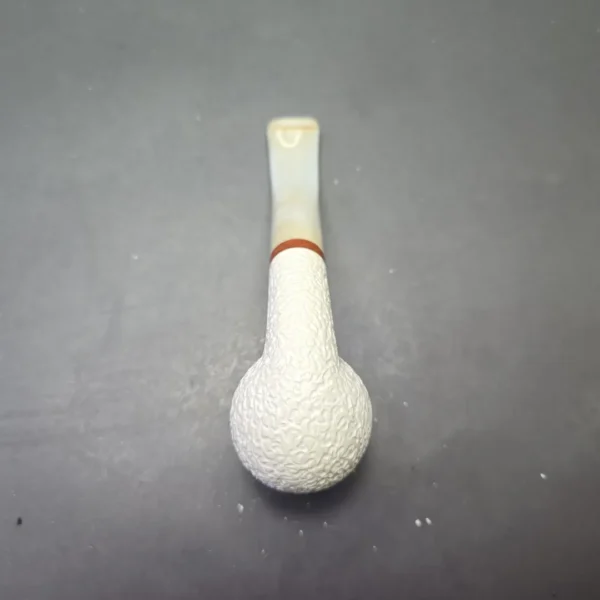 MBSD Meerschaum Deluxe Rusticated Bent Billiard with Briar-Mortise (New) - Image 10