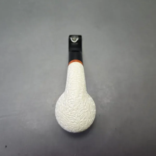 MBSD Meerschaum Deluxe Wicker Rusticated Stubby Bent Billiard with Briar-Mortise (New) - Image 10