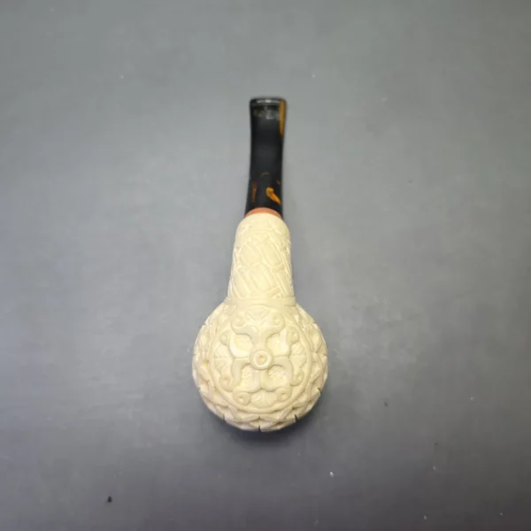 MBSD Meerschaum Deluxe Lattice Carved Brandy with Briar-Mortise (New) - Image 10