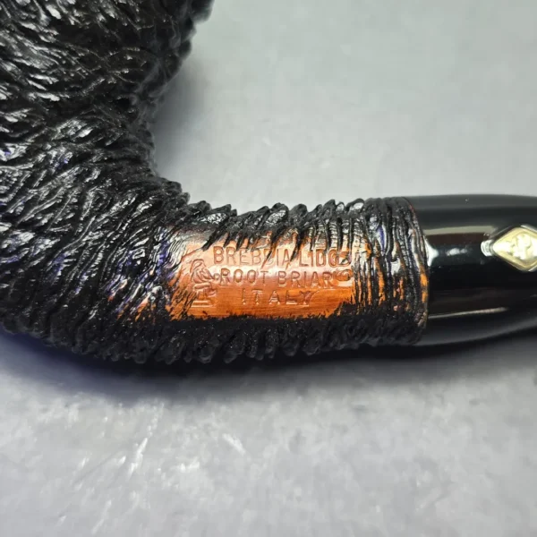Brebbia Lido Root Briar Rusticated Bent Billiard (Unsmoked Estate) - Image 10