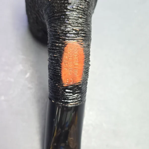 Brebbia Lido Root Briar 60 Rusticated Bent Billiard (Unsmoked Estate) - Image 10
