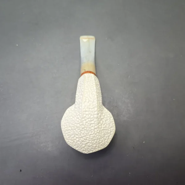 MBSD Meerschaum Deluxe Rusticated Paneled Volcano with Briar-Mortise (New) - Image 8