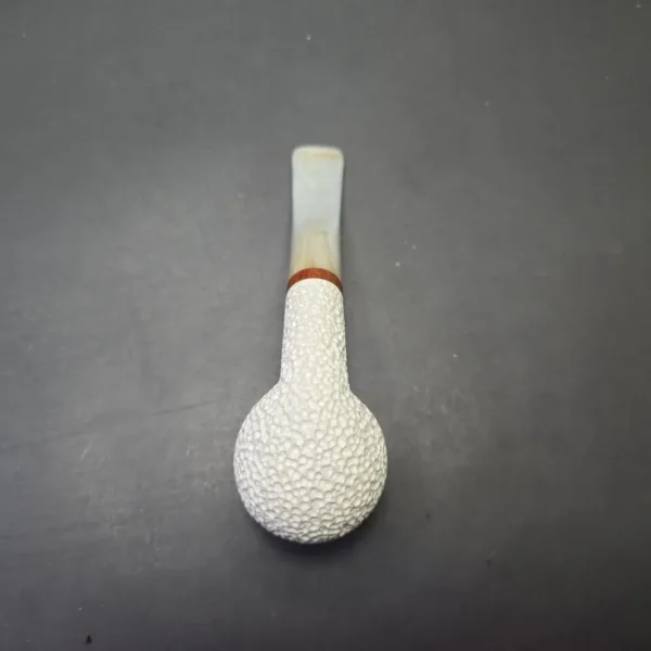 MBSD Meerschaum Deluxe Rusticated Bent Billiard with Briar-Mortise (New) - Image 10