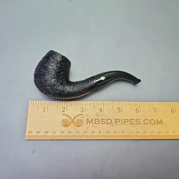 Brebbia Lido Root Briar 60 Rusticated Bent Billiard (Unsmoked Estate) - Image 11