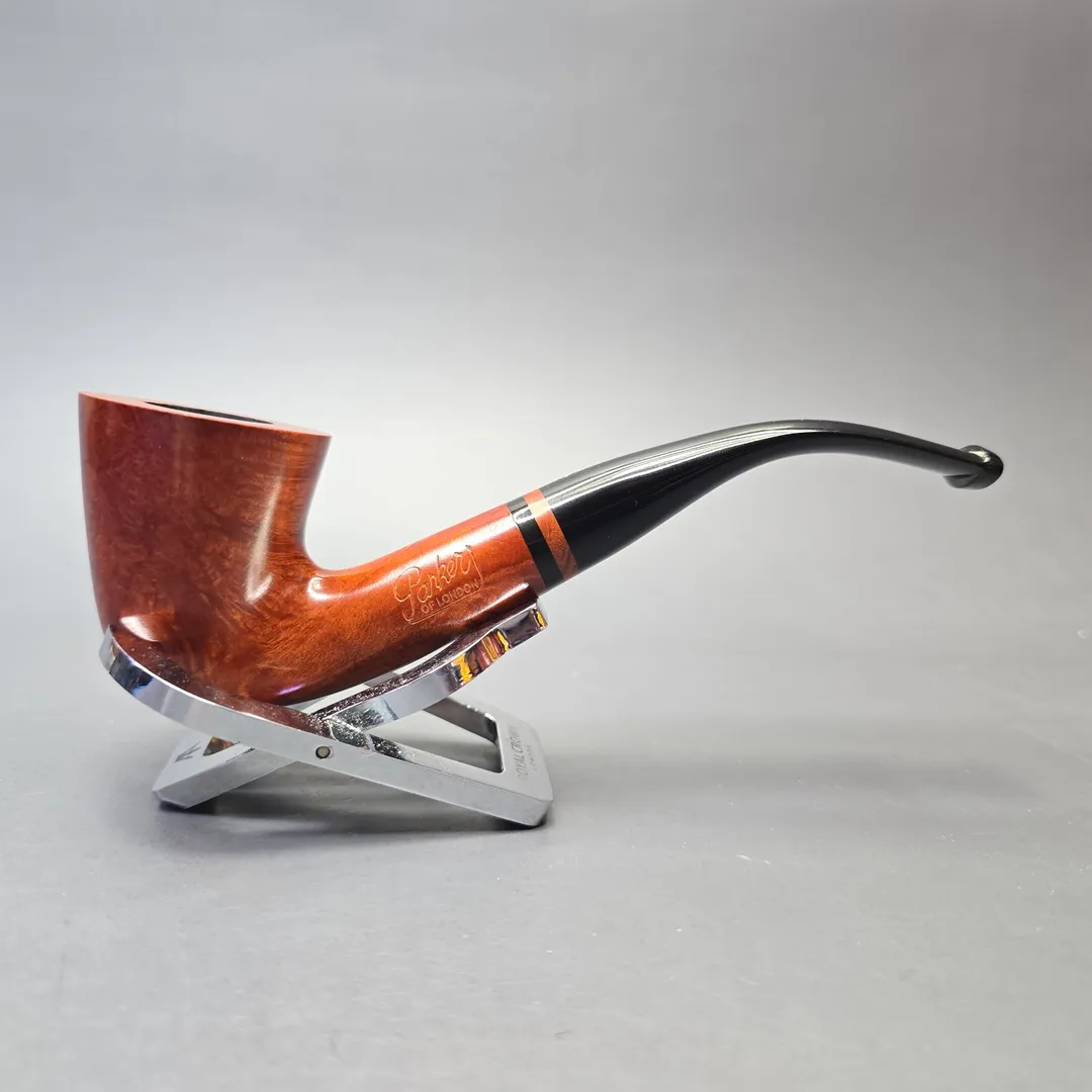 Parker (by Dunhill) Bruyere Smooth Bent Dublin with Briar Insert (Unsmoked Estate) - Image 2