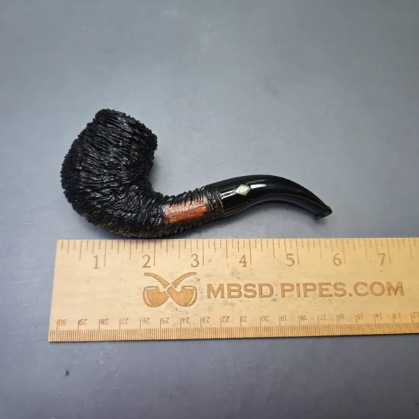 Brebbia Lido Root Briar Rusticated Bent Billiard (Unsmoked Estate) - Image 11