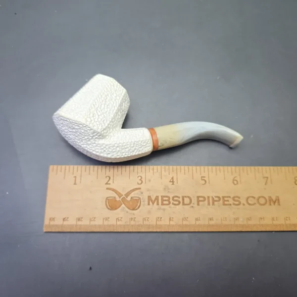 MBSD Meerschaum Deluxe Rusticated Paneled Volcano with Briar-Mortise (New) - Image 12