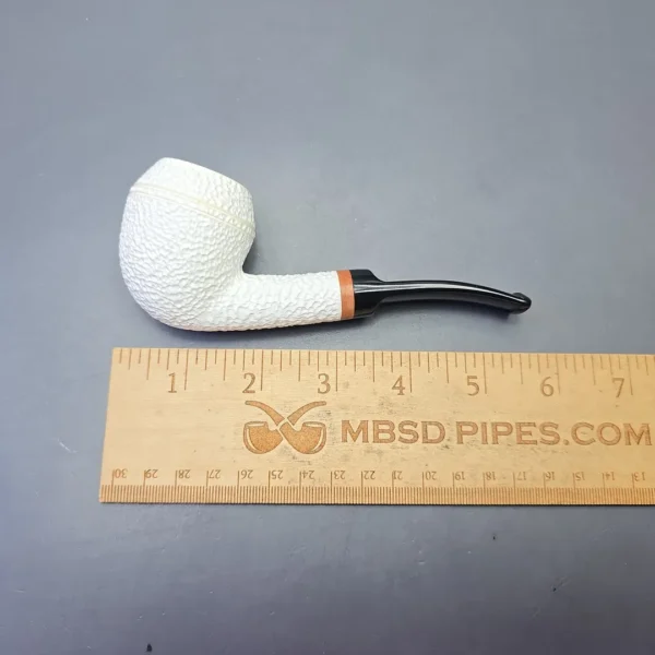 MBSD Meerschaum Deluxe Rusticated Rhodesian with Briar-Mortise (New) - Image 11