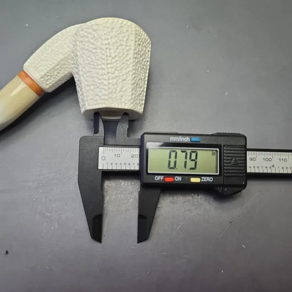 MBSD Meerschaum Deluxe Rusticated Paneled Volcano with Briar-Mortise (New) - Image 11