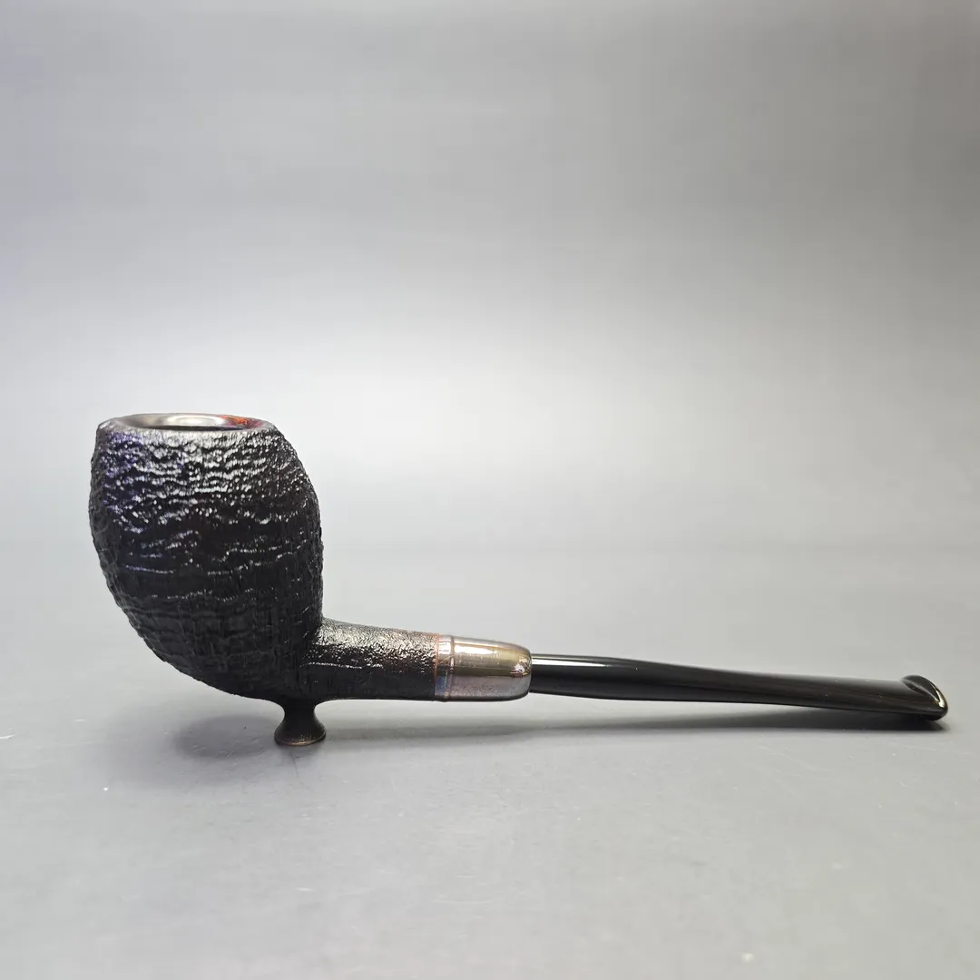 J. Mouton Sandblasted Cutty with Hand-Spun Silver (New) - Image 2