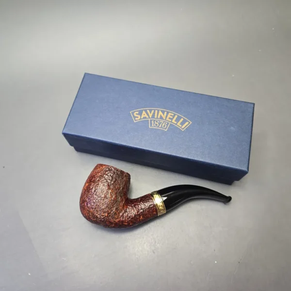 Savinelli Tevere 616 KS Rusticated Bent Billiard (6mm) (Unsmoked Estate) - Image 14