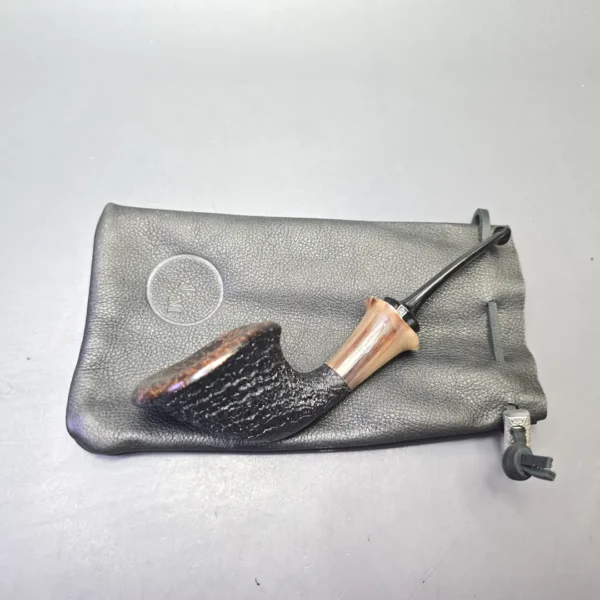 J. Mouton Partially Sandblasted Lily with Horn and Hidden Fossilized Walrus Tusk (New) - Image 14