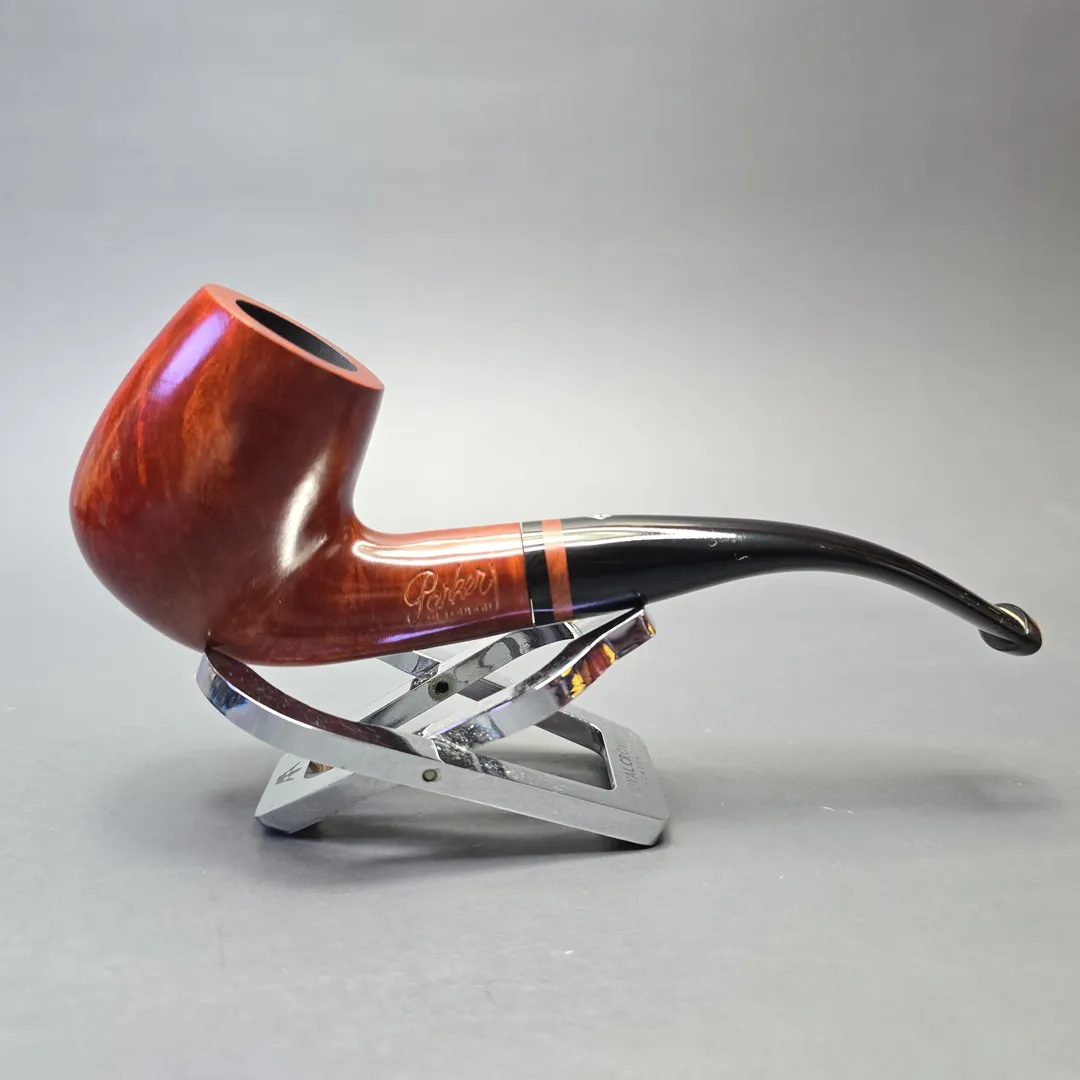 Parker (by Dunhill) Bruyere Smooth Bent Billiard with Briar Insert (Unsmoked Estate) - Image 2