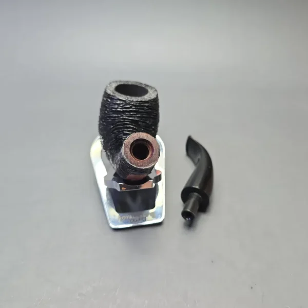 Brebbia Lido Root Briar 60 Rusticated Bent Billiard (Unsmoked Estate) - Image 13