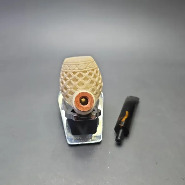 MBSD Meerschaum Deluxe Lattice Carved Brandy with Briar-Mortise (New) - Image 13