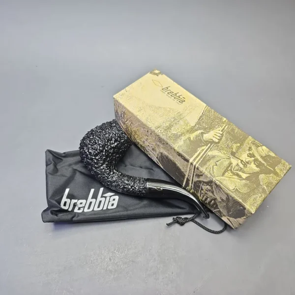 Brebbia Rocciata 9412 Rusticated Bent Billiard (Unsmoked Estate) - Image 14
