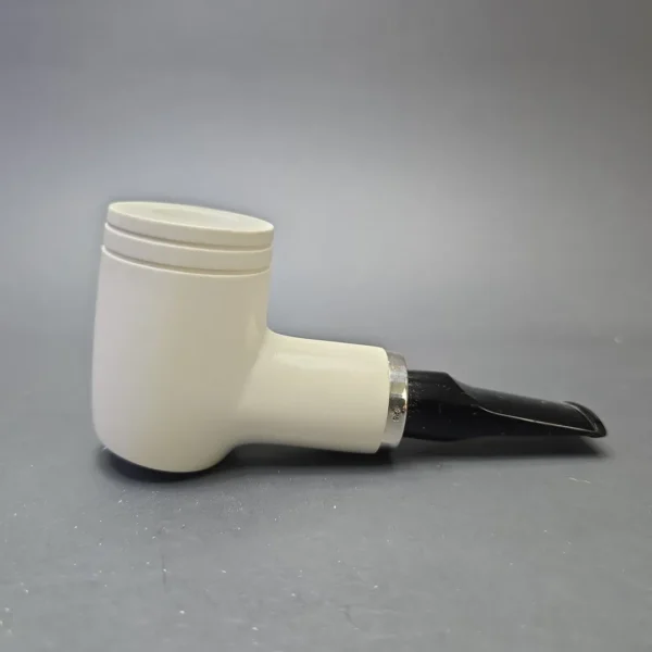MBSD Meerschaum Silver Smooth Reverse Calabash Poker (New) - Image 3