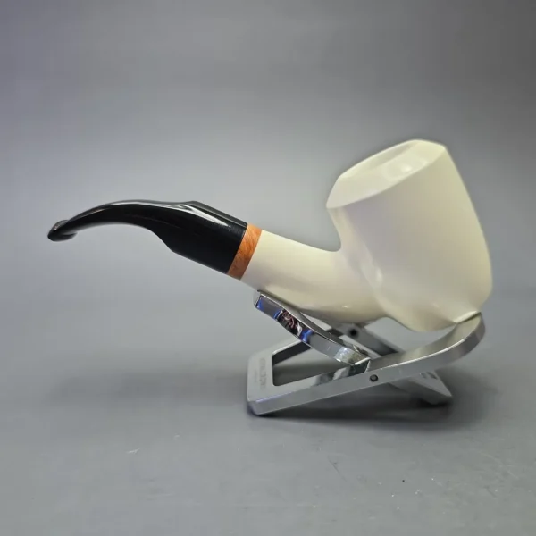 MBSD Meerschaum Deluxe Compact Smooth Oom Paul with Briar-Mortise (New) - Image 5