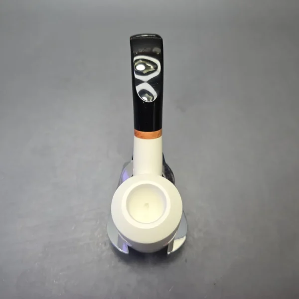 MBSD Meerschaum Deluxe Compact Smooth Oom Paul with Briar-Mortise (New) - Image 9