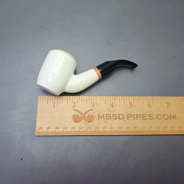 MBSD Meerschaum Deluxe Compact Smooth Oom Paul with Briar-Mortise (New) - Image 11