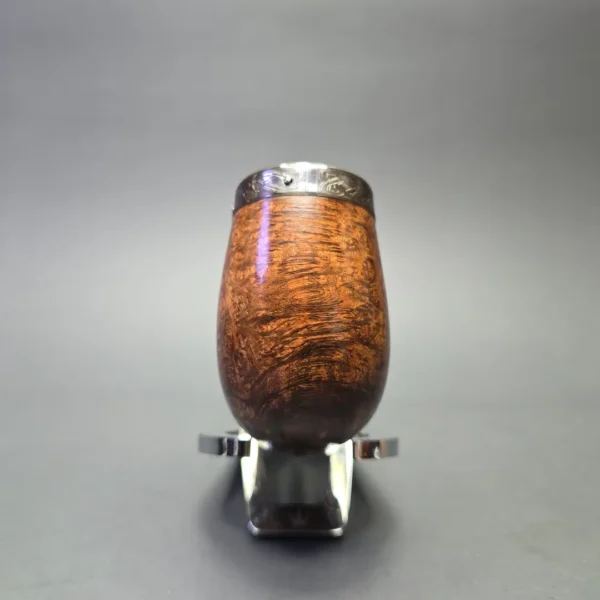 Peterson 2008 Pipe of the Year Smooth Bent Billiard with Silver (Unsmoked Estate) - Image 3