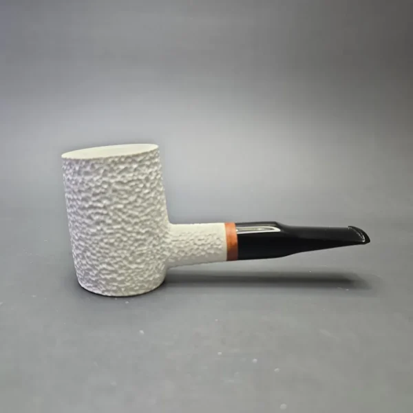 MBSD Meerschaum Deluxe Rusticated Poker with Briar-Mortise (New) - Image 3